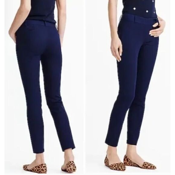 J. CREW The Winnie Size 8 Navy Stretch Twill Pant - Picture 1 of 11